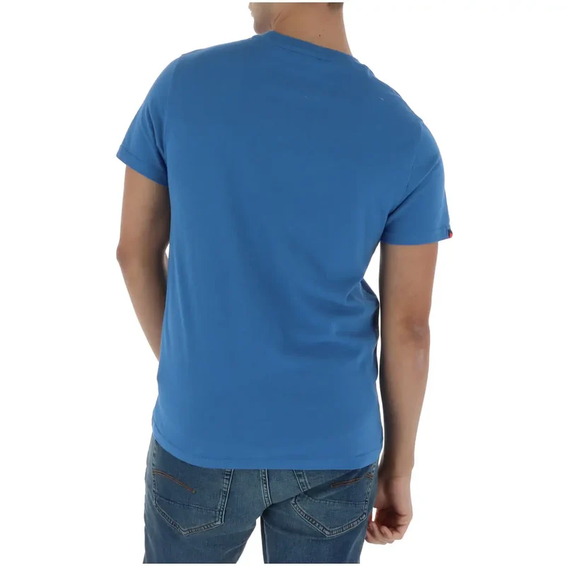 Superdry Herren T-Shirt Hellblau Kurze Ärmel Baumwolle M1011245A