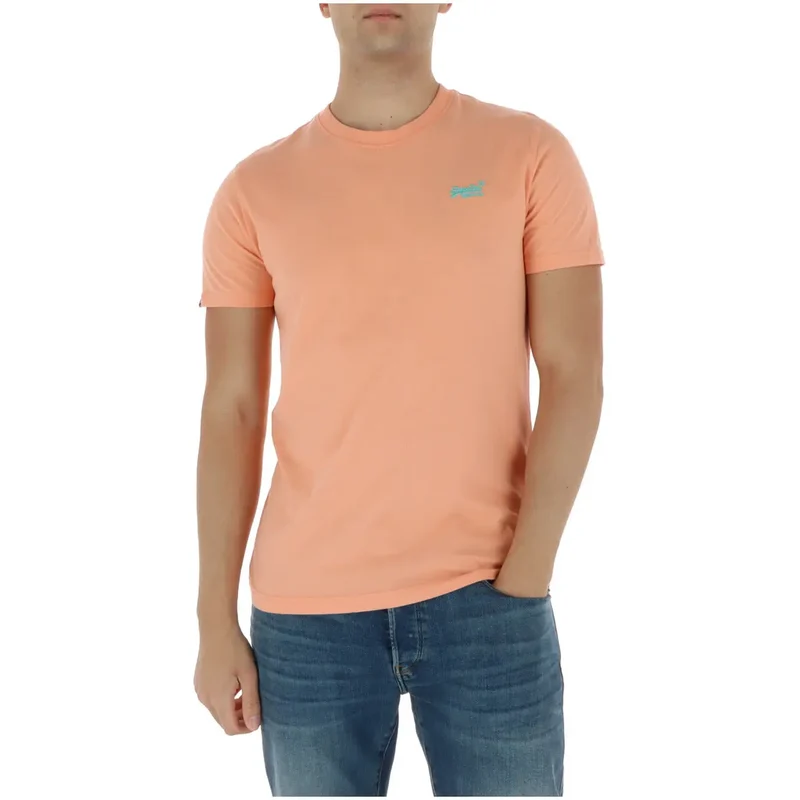 Superdry Herren T-Shirt Hellblau Kurze Ärmel Baumwolle M1011245A