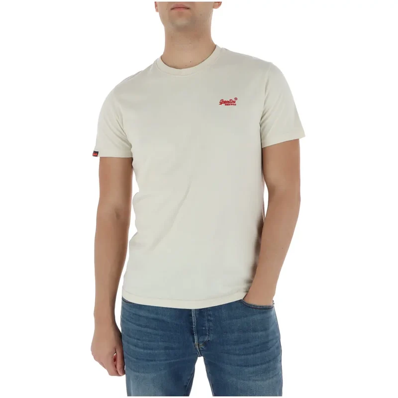 Superdry Herren T-Shirt Hellblau Kurze Ärmel Baumwolle M1011245A