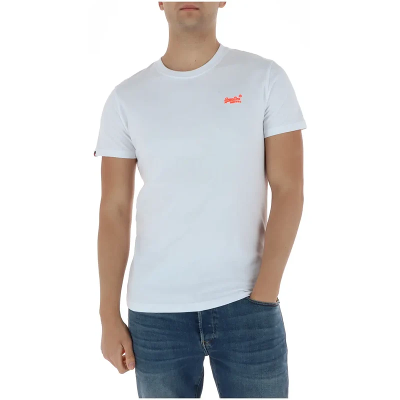 Superdry Herren T-Shirt Hellblau Kurze Ärmel Baumwolle M1011245A