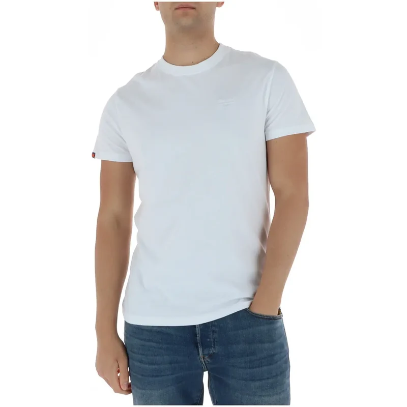 Superdry Herren T-Shirt Hellblau Kurze Ärmel Baumwolle M1011245A