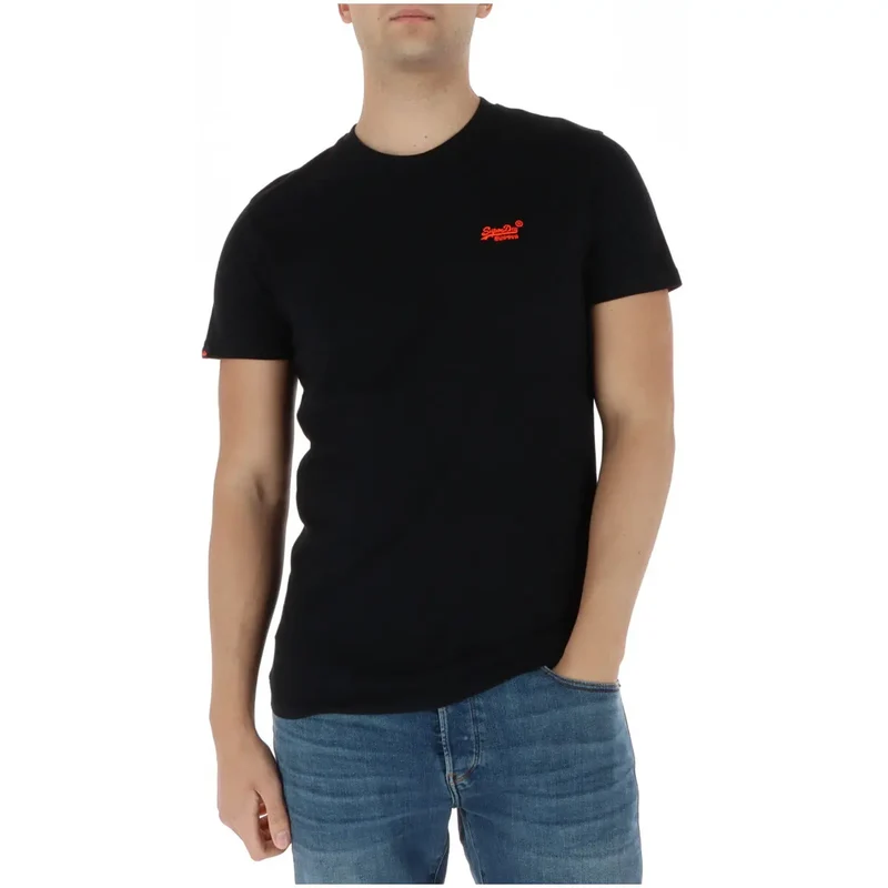 Superdry Herren T-Shirt Hellblau Kurze Ärmel Baumwolle M1011245A