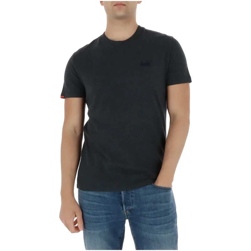 Superdry Herren T-Shirt Hellblau Kurze Ärmel Baumwolle M1011245A