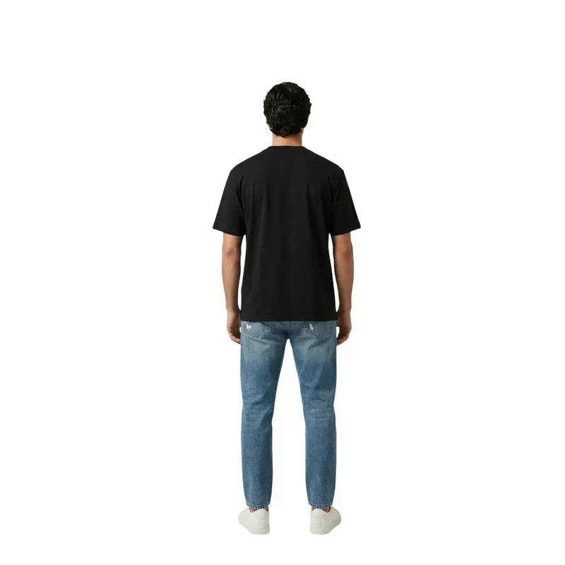 Only & Sons Herren T-Shirt Schwarz Baumwolle Rundhals - 22038044