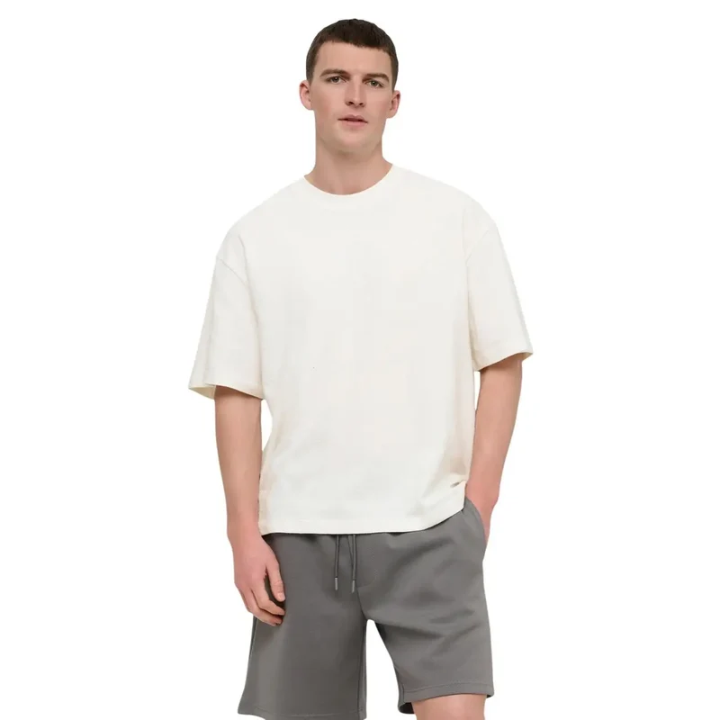 Only & Sons Herren Schwarzes Baumwoll-Rundhals-T-Shirt 22036392 Stil erkunden