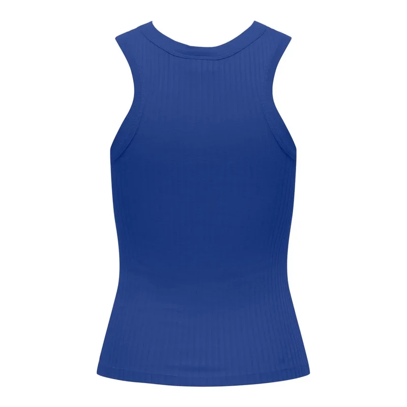Blaues geripptes Tank-Top