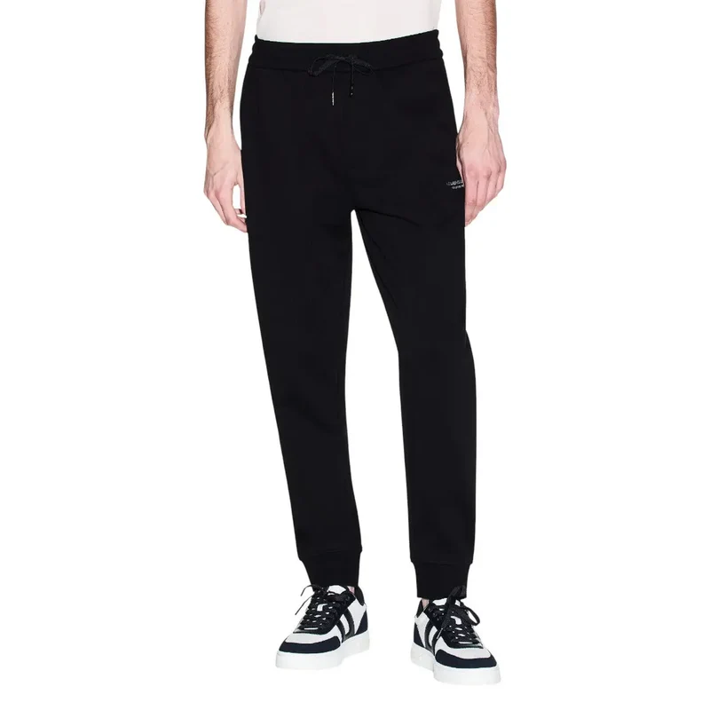 Armani Exchange Herren Trousers Schwarze Schnürsenkel Baumwolle XM001299