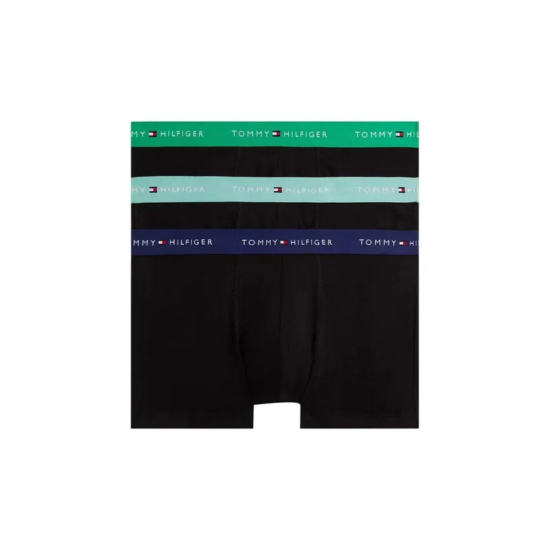 Tommy Hilfiger Herrenunterwäsche Trunk Schwarz Baumwolle 3er-Pack