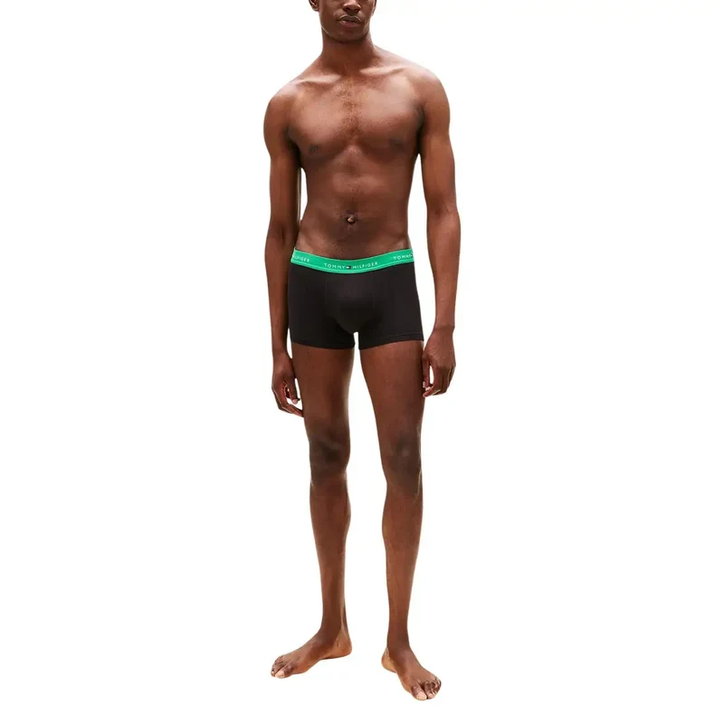 Tommy Hilfiger Herrenunterwäsche Trunk Schwarz Baumwolle 3er-Pack