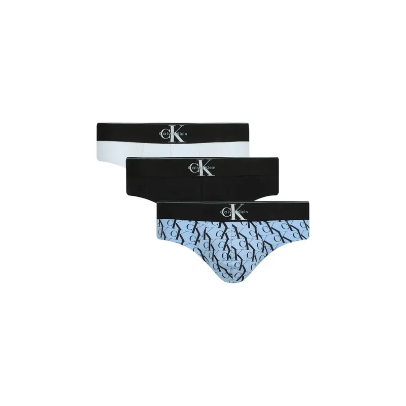 Calvin Klein Herren Hüftslip Schwarz Baumwolle Elastan 3er Pack