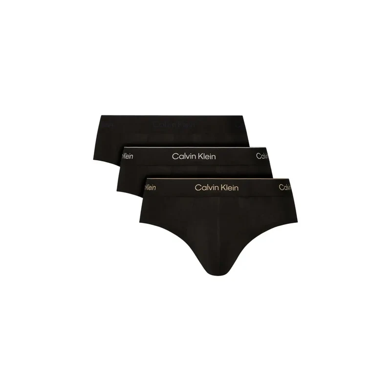 Calvin Klein Herren Hüftslip Schwarz Baumwolle Elastan 3er Pack