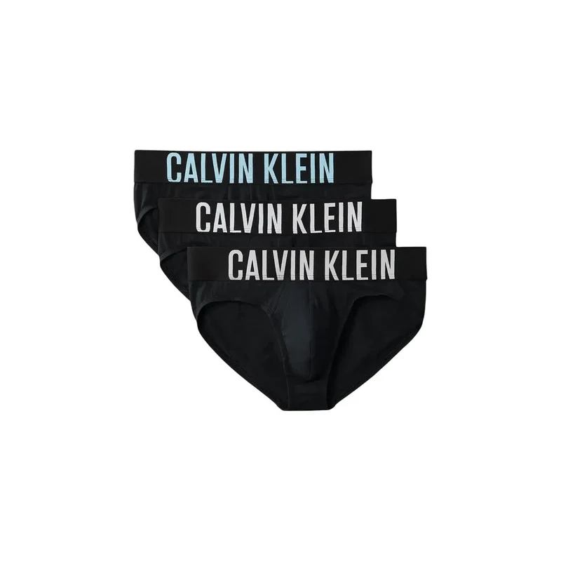 Calvin Klein Herren Hüftslip Schwarz Baumwolle Elastan 3er Pack