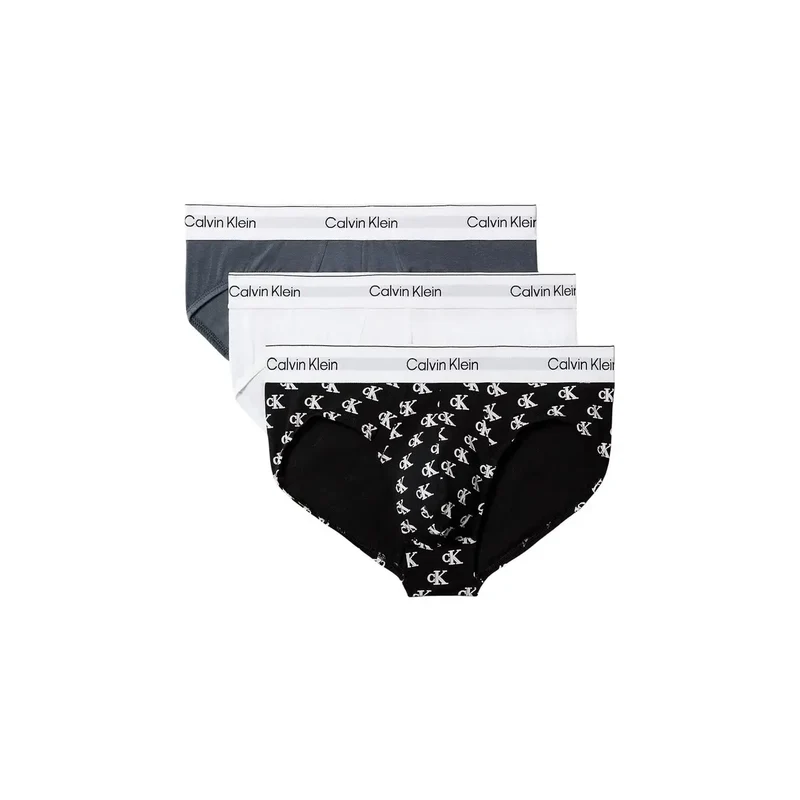 Calvin Klein Herren Hüftslip Schwarz Baumwolle Elastan 3er Pack