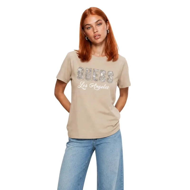 Damen T-Shirt aus schwarzer Baumwolle im klassischen Stil mit kurzem Ärmel