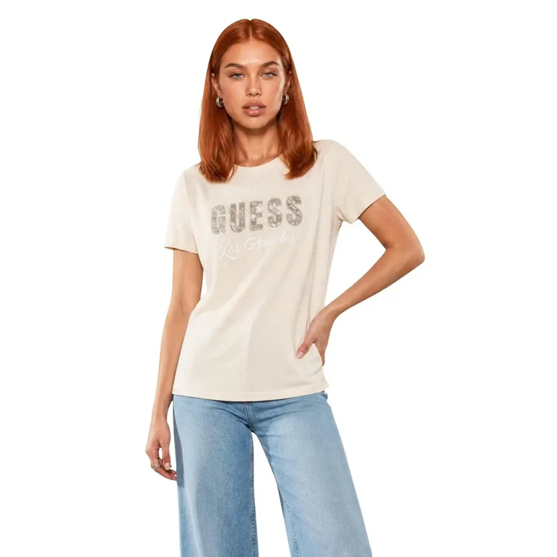 Damen T-Shirt aus schwarzer Baumwolle im klassischen Stil mit kurzem Ärmel