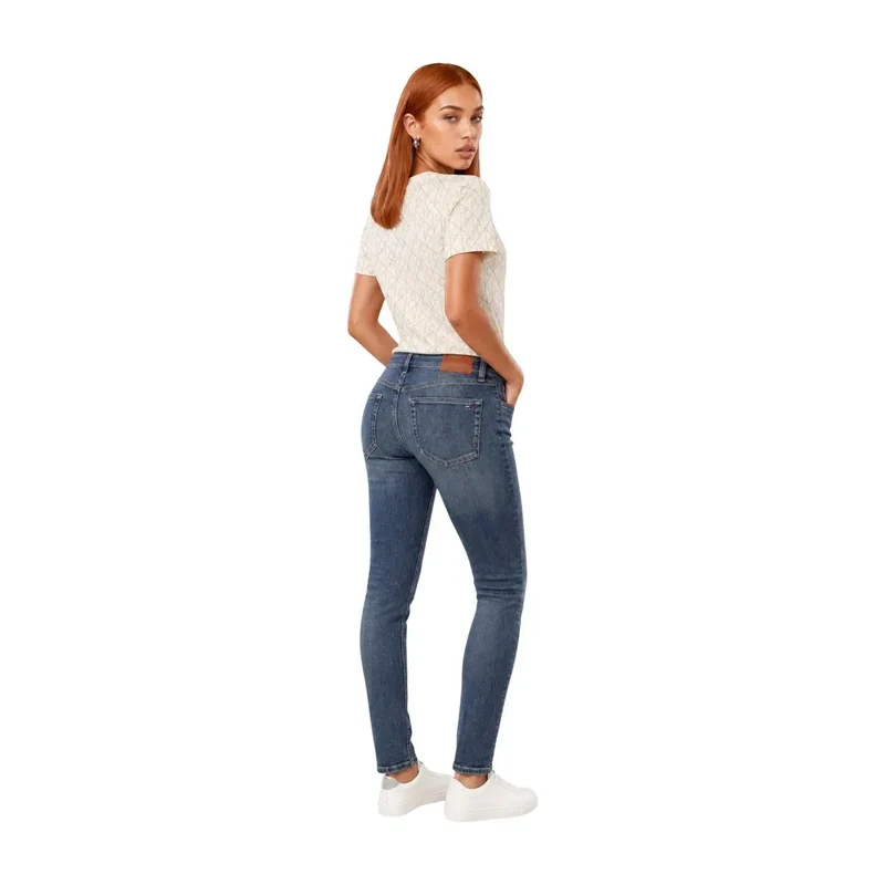 Calvin Klein Jeans Damen weißes Baumwoll-T-Shirt mit geometrischem Muster
