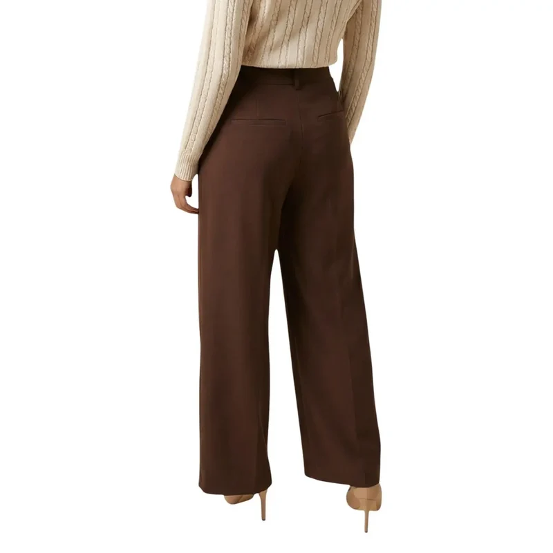 Only Damenhosen Braun aus Polyester und Elastan, Slim Fit