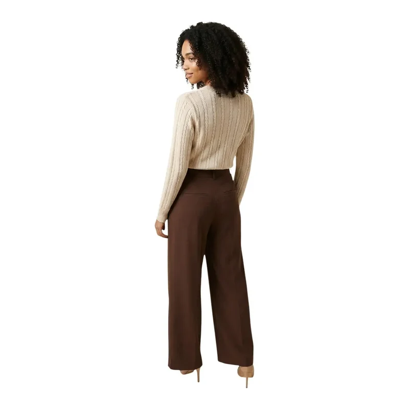 Only Damenhosen Braun aus Polyester und Elastan, Slim Fit