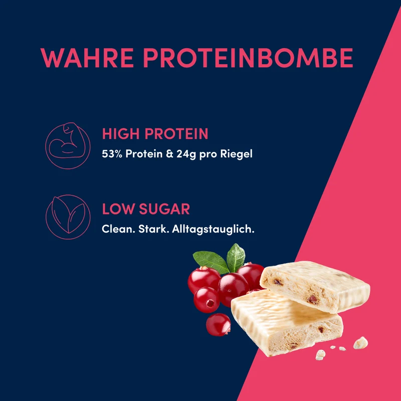 Karton Boost Proteinriegel Beere-Joghurt (20x45g) - High Protein
