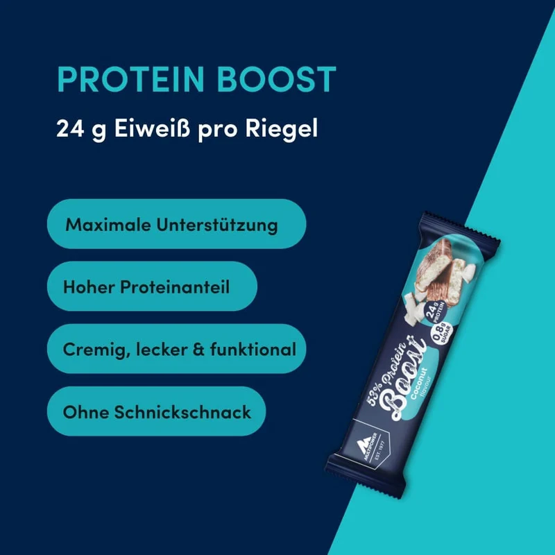 Karton Boost Proteinriegel Kokosnuss (20x45g) - High Protein