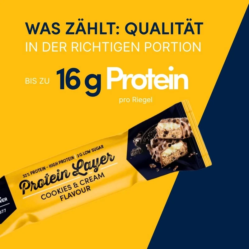 Protein Riegel Layer Cookies & Cream - 50g | 32% Protein