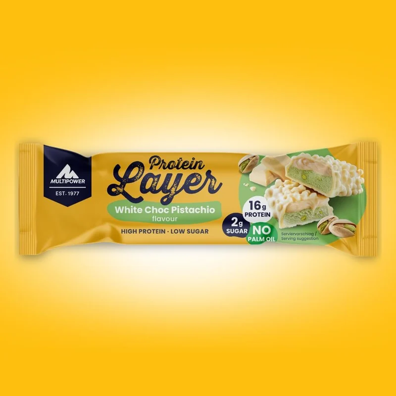 Karton Layer Proteinriegel Weiße Schokolade & Pistazie (18x50g)