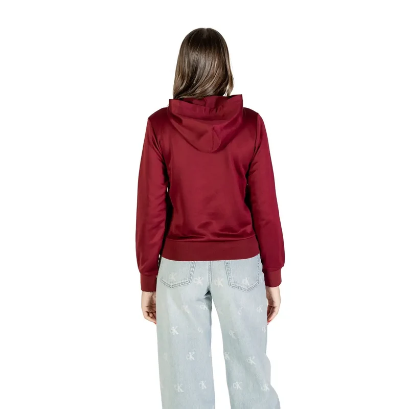 Calvin Klein Damen Bordeaux Herbst Winter Sweatshirt mit Kapuze und Taschen
