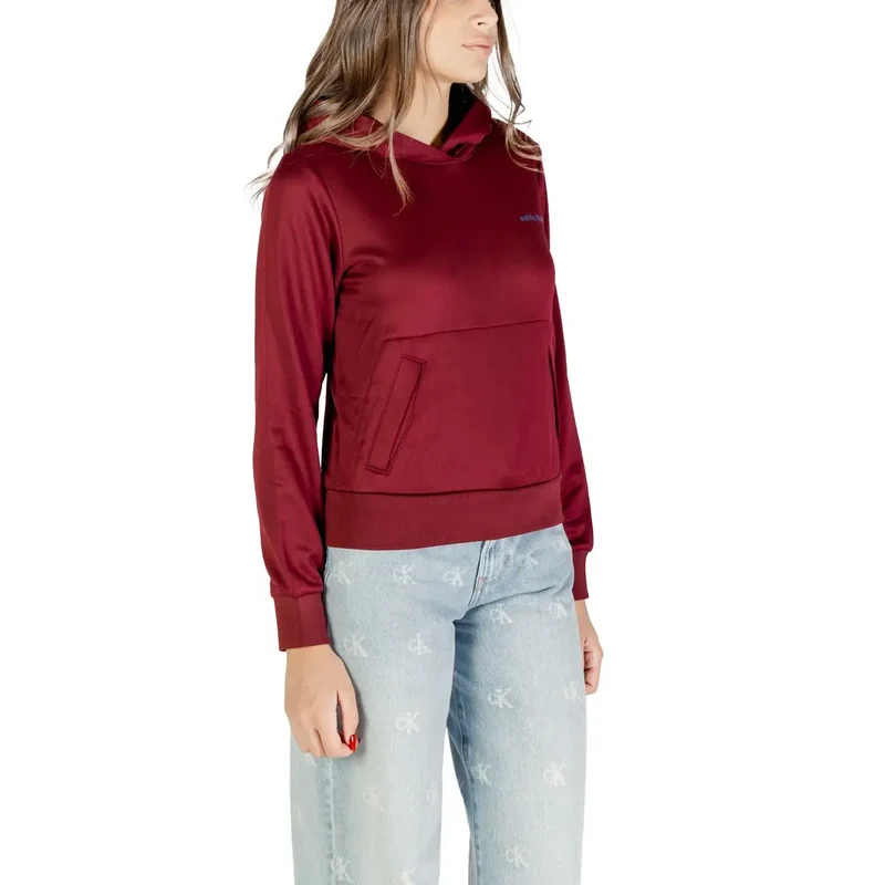 Calvin Klein Damen Bordeaux Herbst Winter Sweatshirt mit Kapuze und Taschen