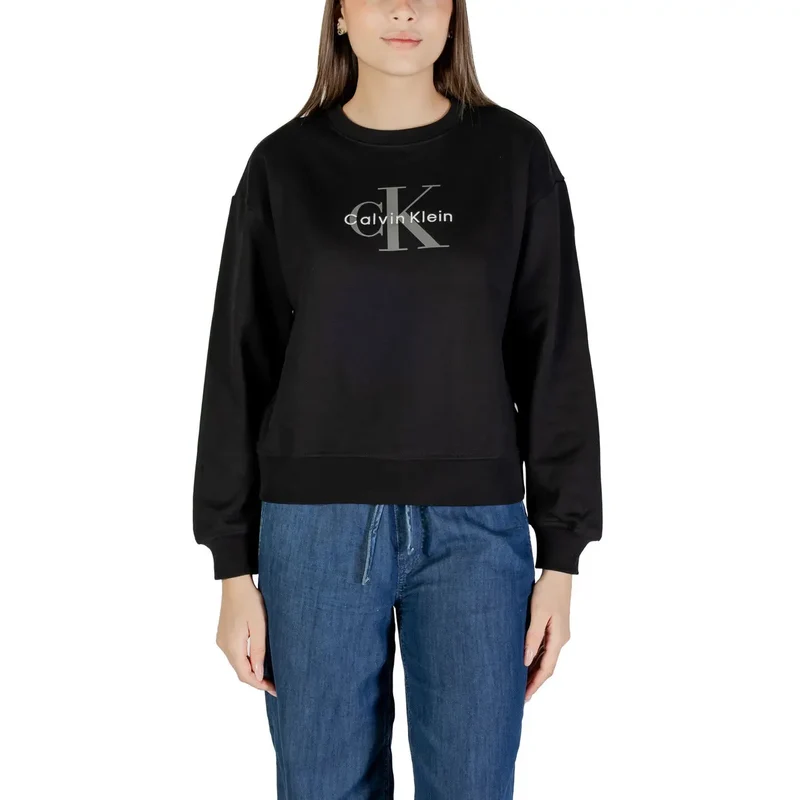 Calvin Klein Jeans Damen Hellblau Print Langarm Sweatshirt