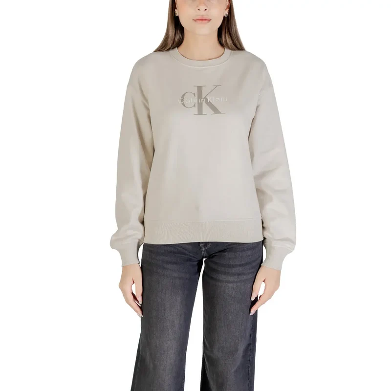 Calvin Klein Jeans Damen Hellblau Print Langarm Sweatshirt