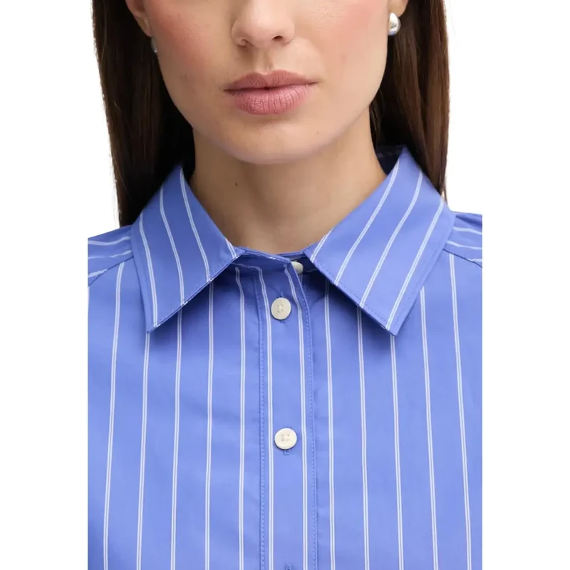 Calvin Klein Jeans Damen Blau gestreiftes Langarmhemd