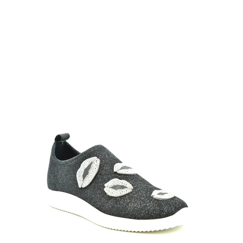 Giuseppe Zanotti Damen-Slipper aus schwarzem Nylon Sneakers