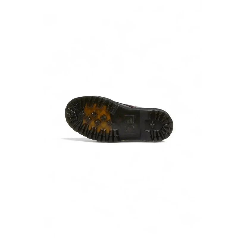 Dr. Martens Damen-Plateauschuhe aus bordeauxrotem Leder Boots