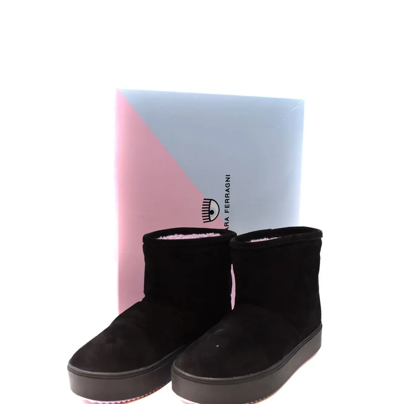 Chiara Ferragni Damen Wildleder Knöchel Boots Schwarz