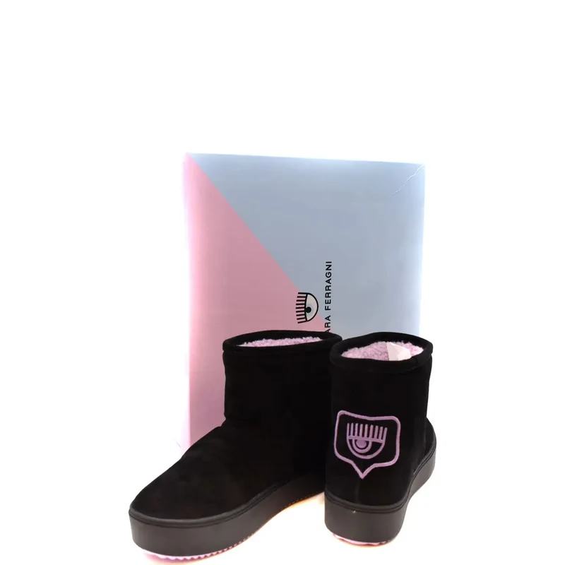 Chiara Ferragni Damen Wildleder Knöchel Boots Schwarz