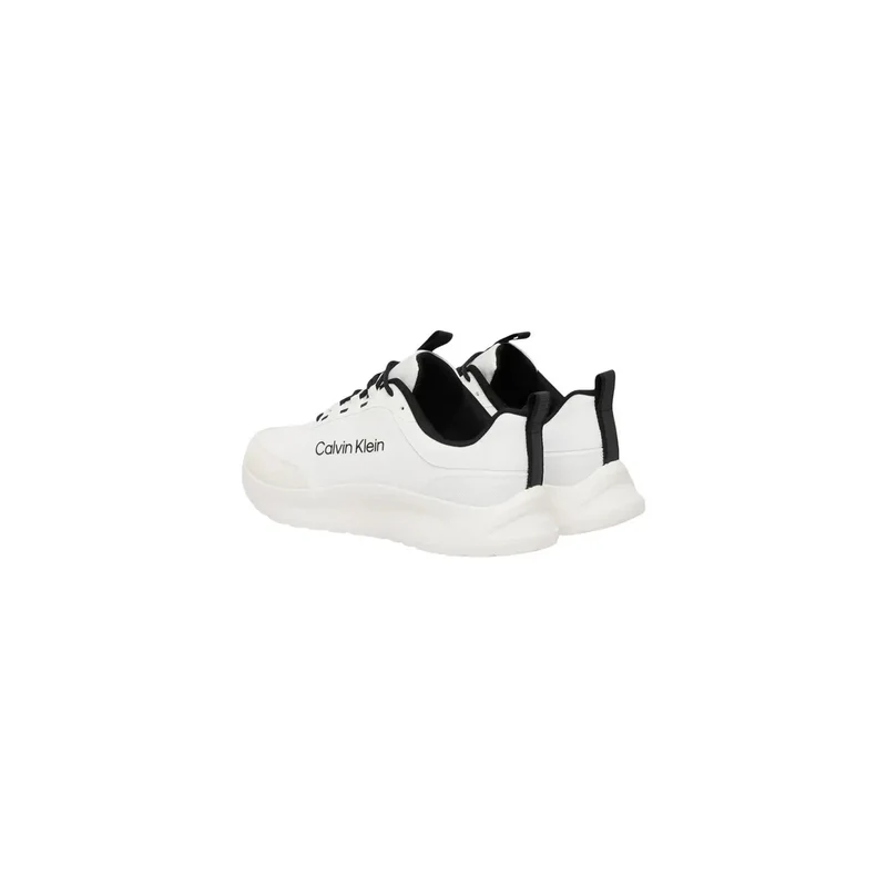 Calvin Klein Herren weiße Polyester-Schnürsneakers