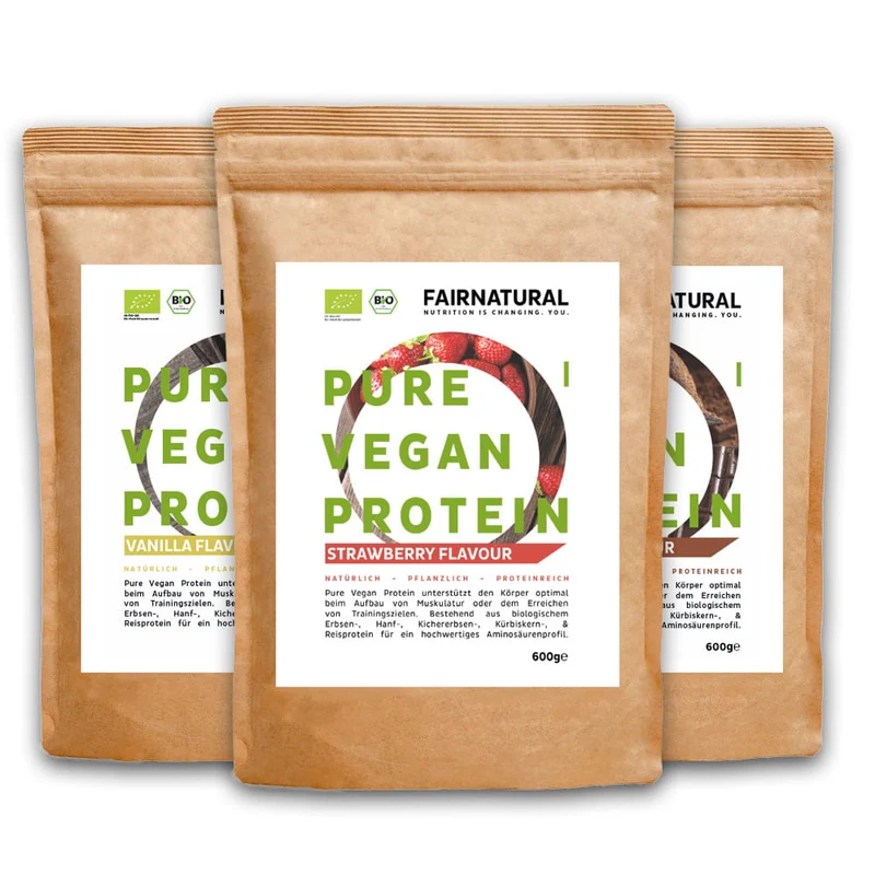 Bio Veganes Proteinpulver 3er-Bundle (Sorten frei wählbar)
