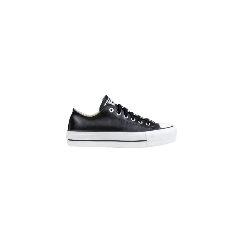 Converse Schwarze Plateau-Plateau-Sofas aus Leder für Damen Sneakers