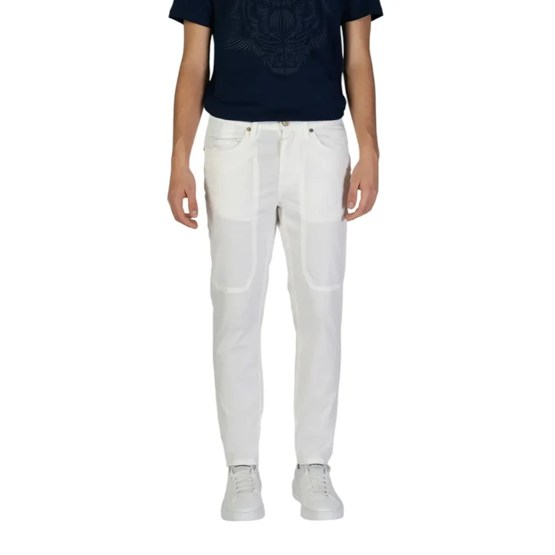 Jeckerson Weiße Herren-Baumwollhose Stretch-Passform