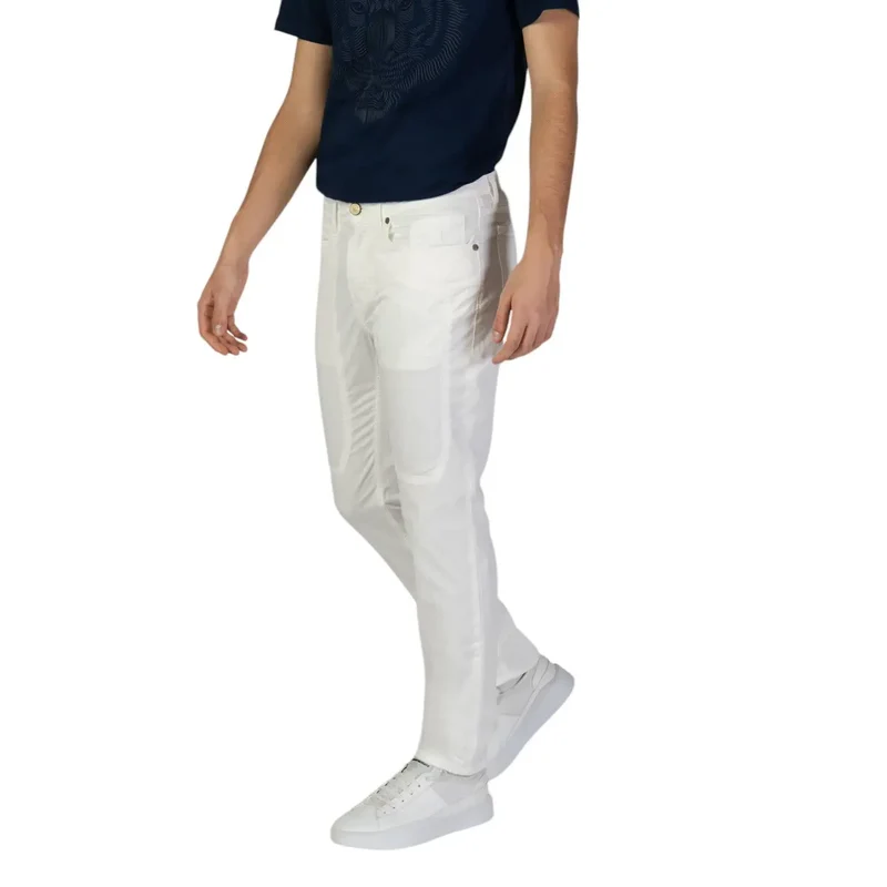 Jeckerson Weiße Herren-Baumwollhose Stretch-Passform