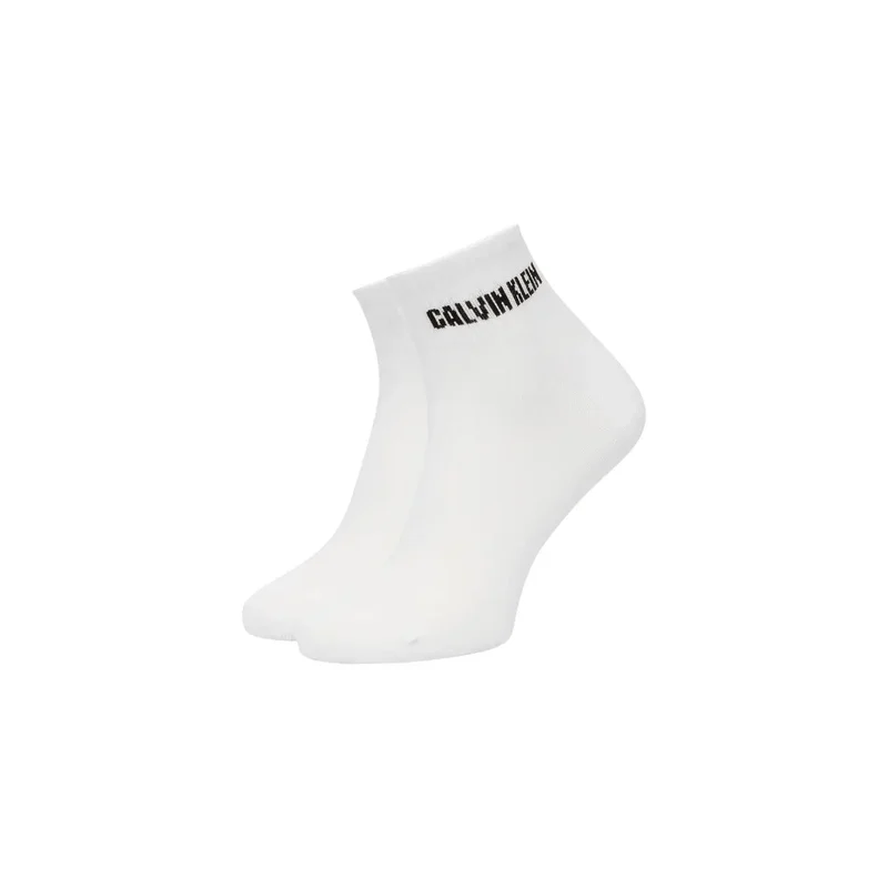 Calvin Klein Herren Baumwollunterwäsche Weiß Viertel Logo Streifen