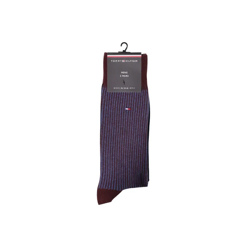 Tommy Hilfiger Herrensocken Bordeaux, Baumwollmischung, 2er-Pack