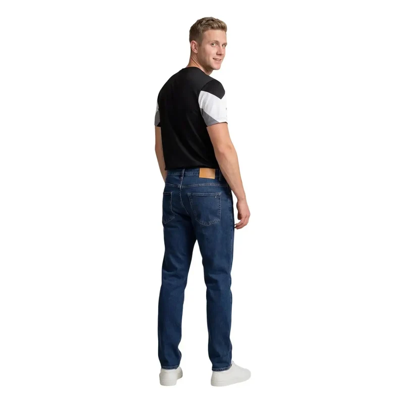 EA7 Herren Schwarzes Baumwoll-Rundhals-T-Shirt 7M001603 AF12503