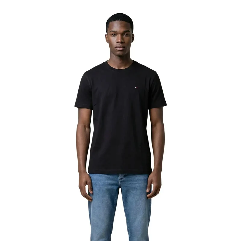 Tommy Hilfiger Jeans Herren T-Shirt Schwarz Bio-Baumwolle DM0DM22504