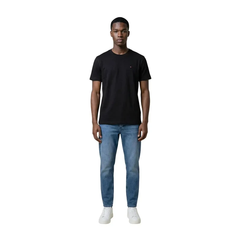 Tommy Hilfiger Jeans Herren T-Shirt Schwarz Bio-Baumwolle DM0DM22504