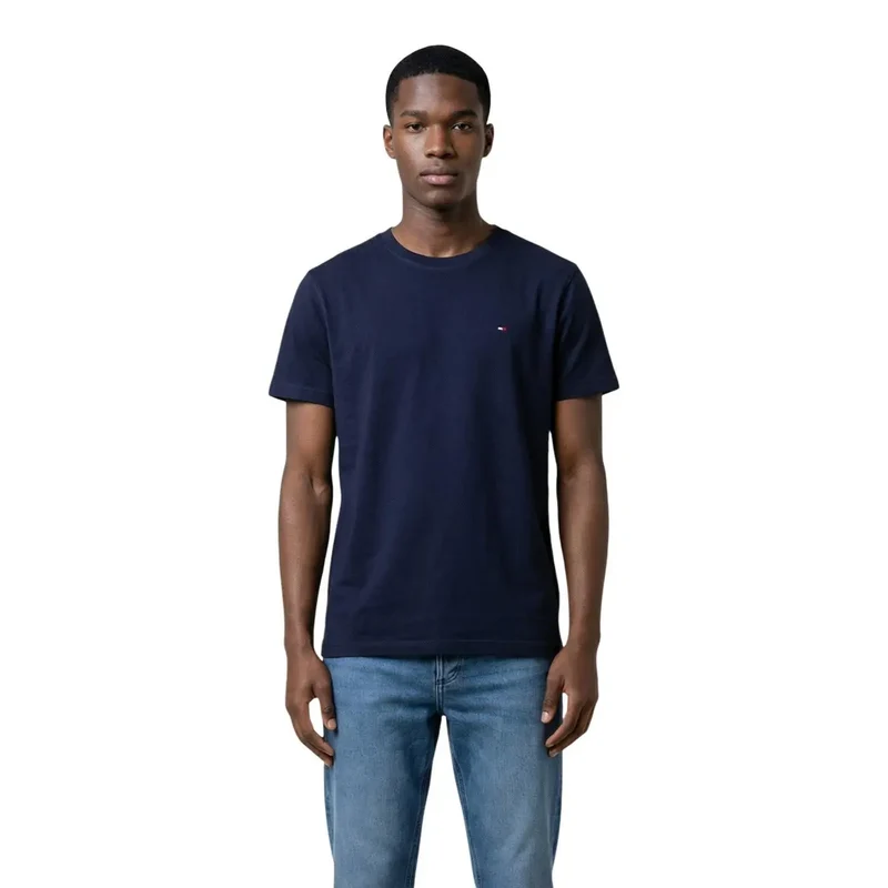 Tommy Hilfiger Jeans Herren T-Shirt Schwarz Bio-Baumwolle DM0DM22504