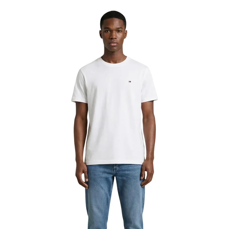 Tommy Hilfiger Jeans Herren T-Shirt Schwarz Bio-Baumwolle DM0DM22504