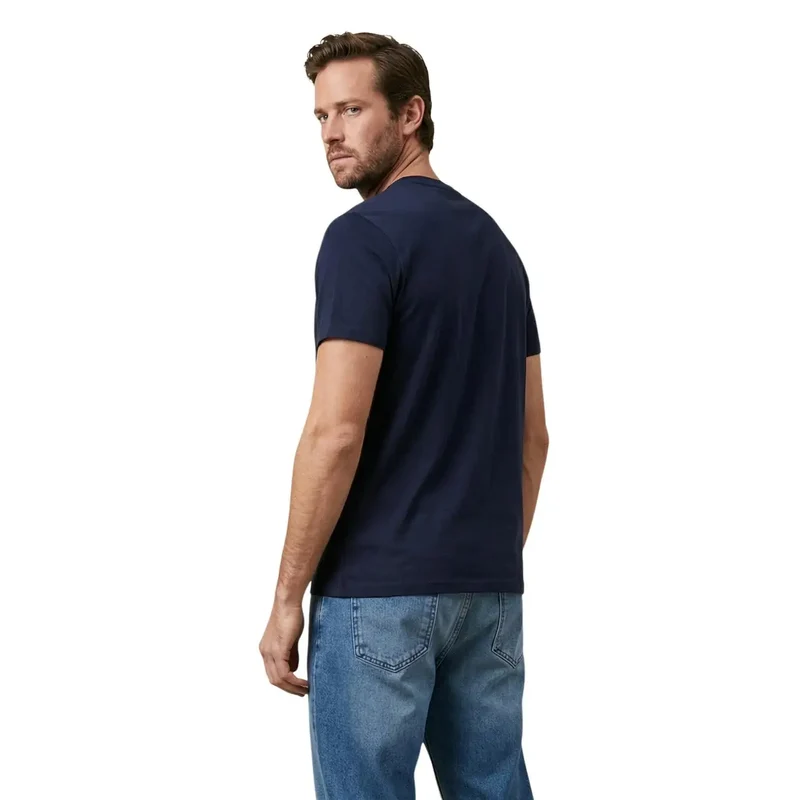 Tommy Hilfiger Jeans Herren T-Shirt Blau Bio-Baumwolle S