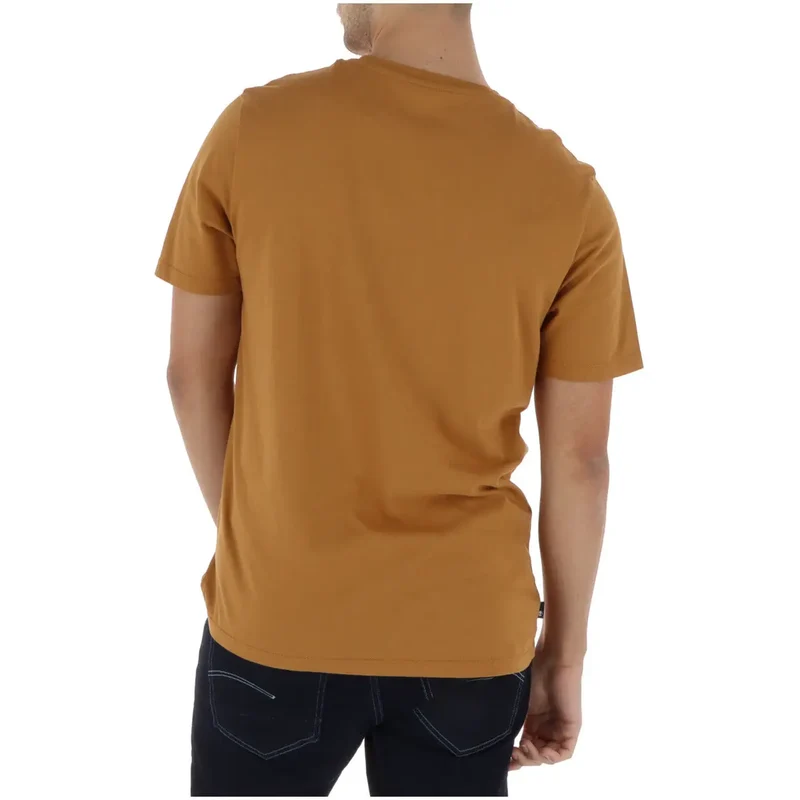 Timberland Herren T-Shirt Kamel Baumwolle Rundhals Druck TB0A2C2R