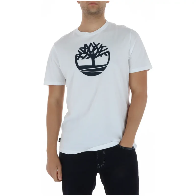 Timberland Herren T-Shirt Kamel Baumwolle Rundhals Druck TB0A2C2R